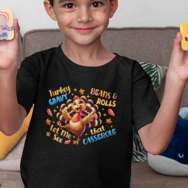 KIDS - Turkey, Gravy, Beans & Rolls, Let me See that Casserole