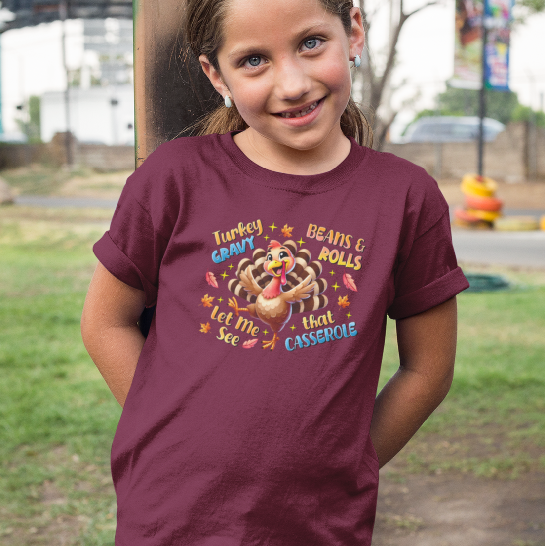 KIDS - Turkey, Gravy, Beans & Rolls, Let me See that Casserole