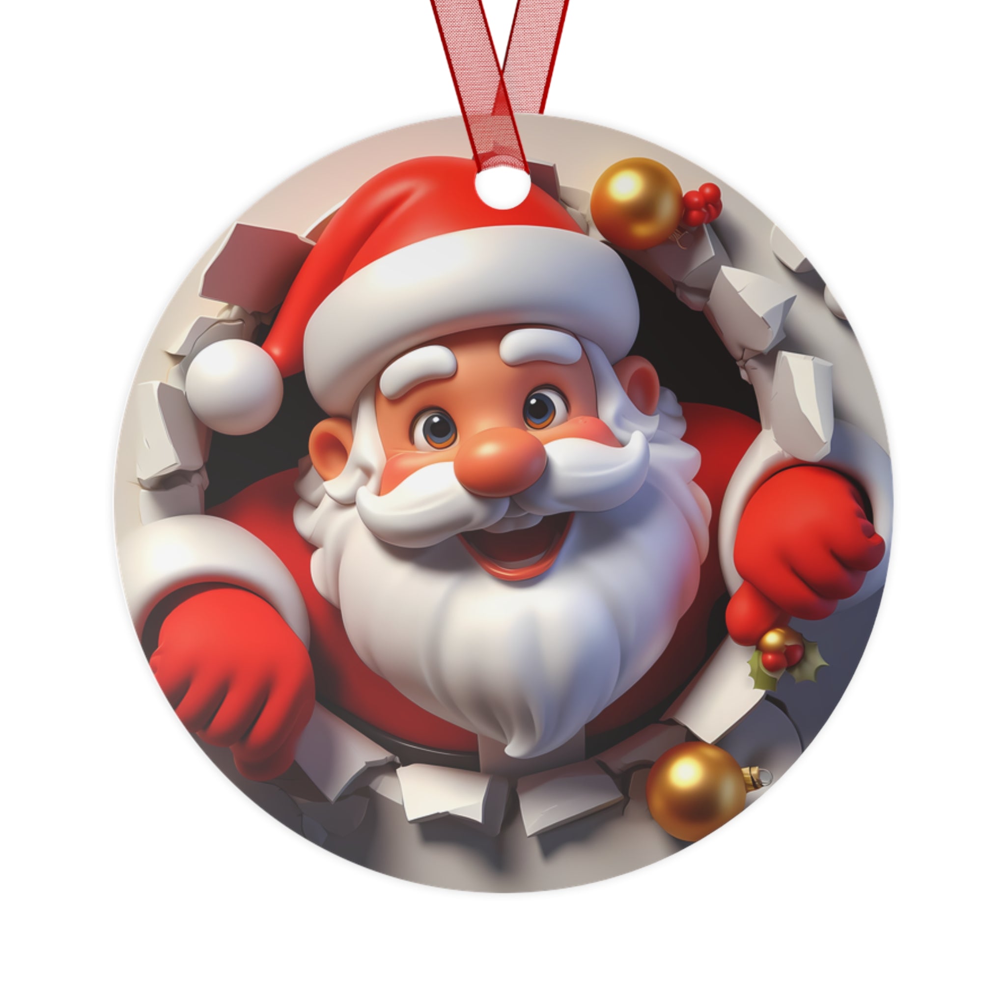 Front and Back Santa Ornament