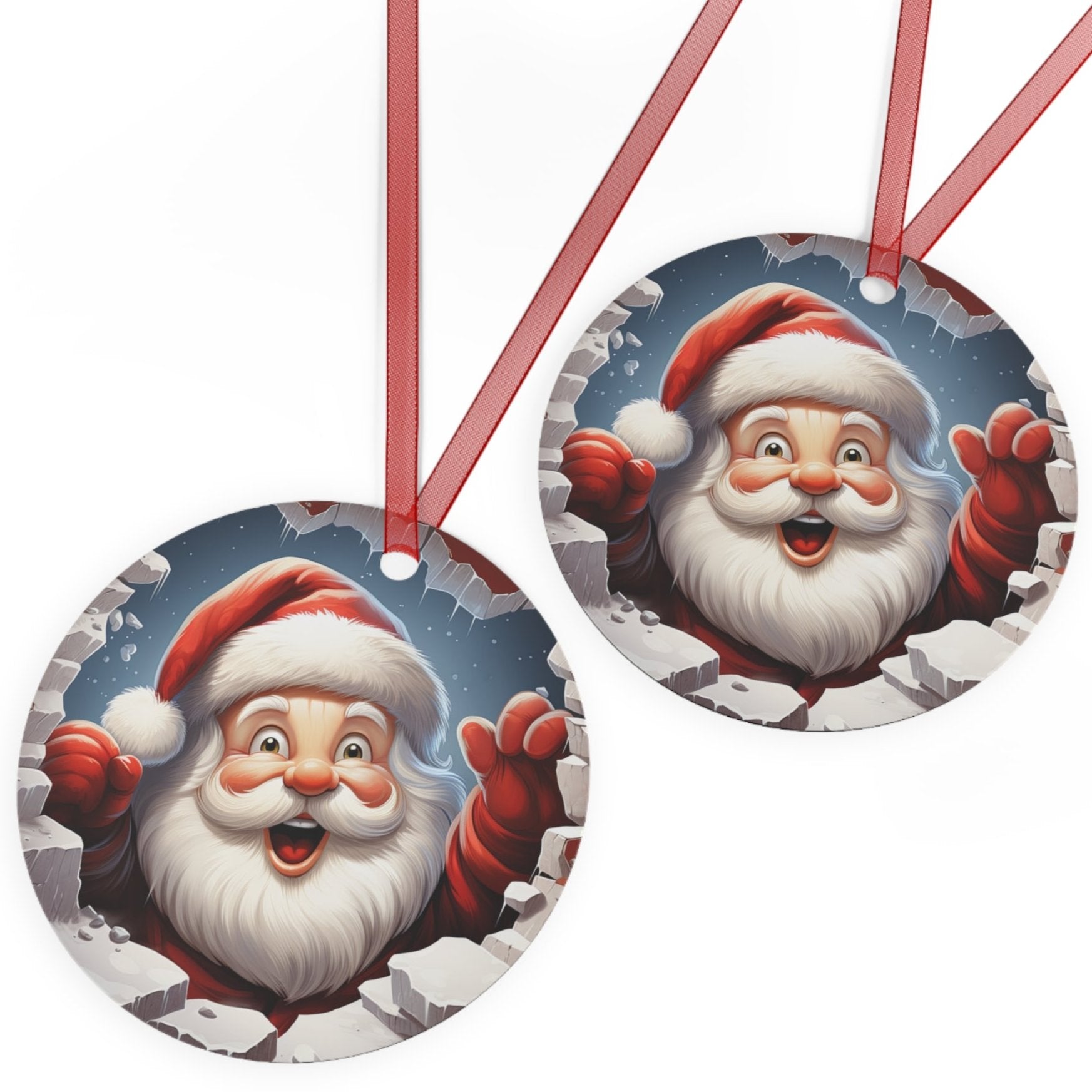 Busting Out Santa Ornament