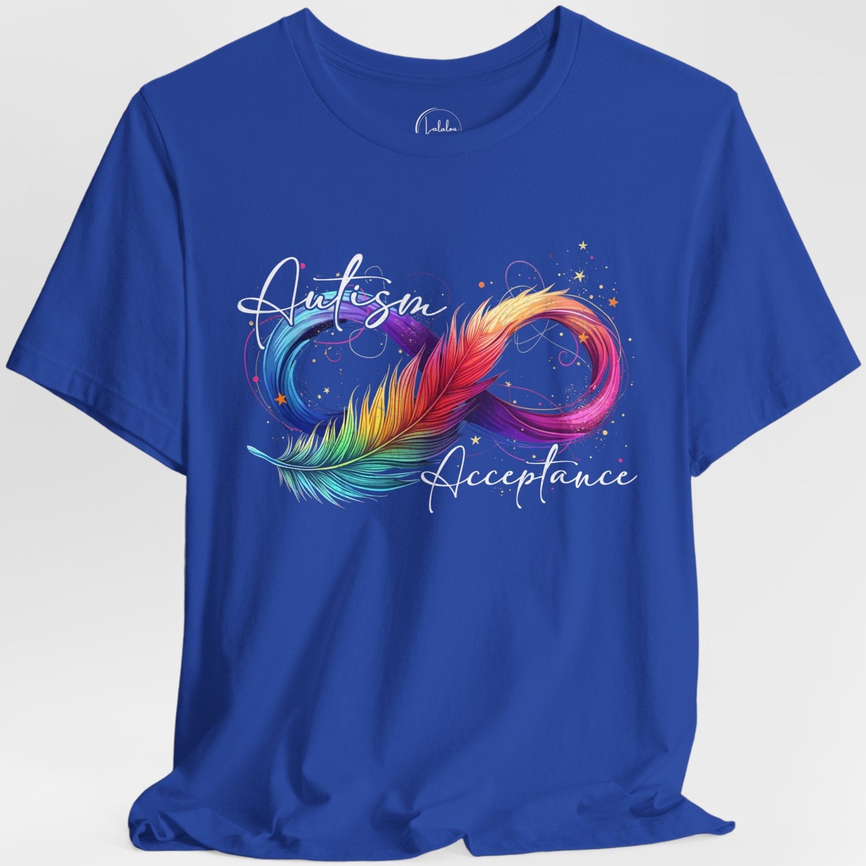 Autism Acceptance Rainbow Feather