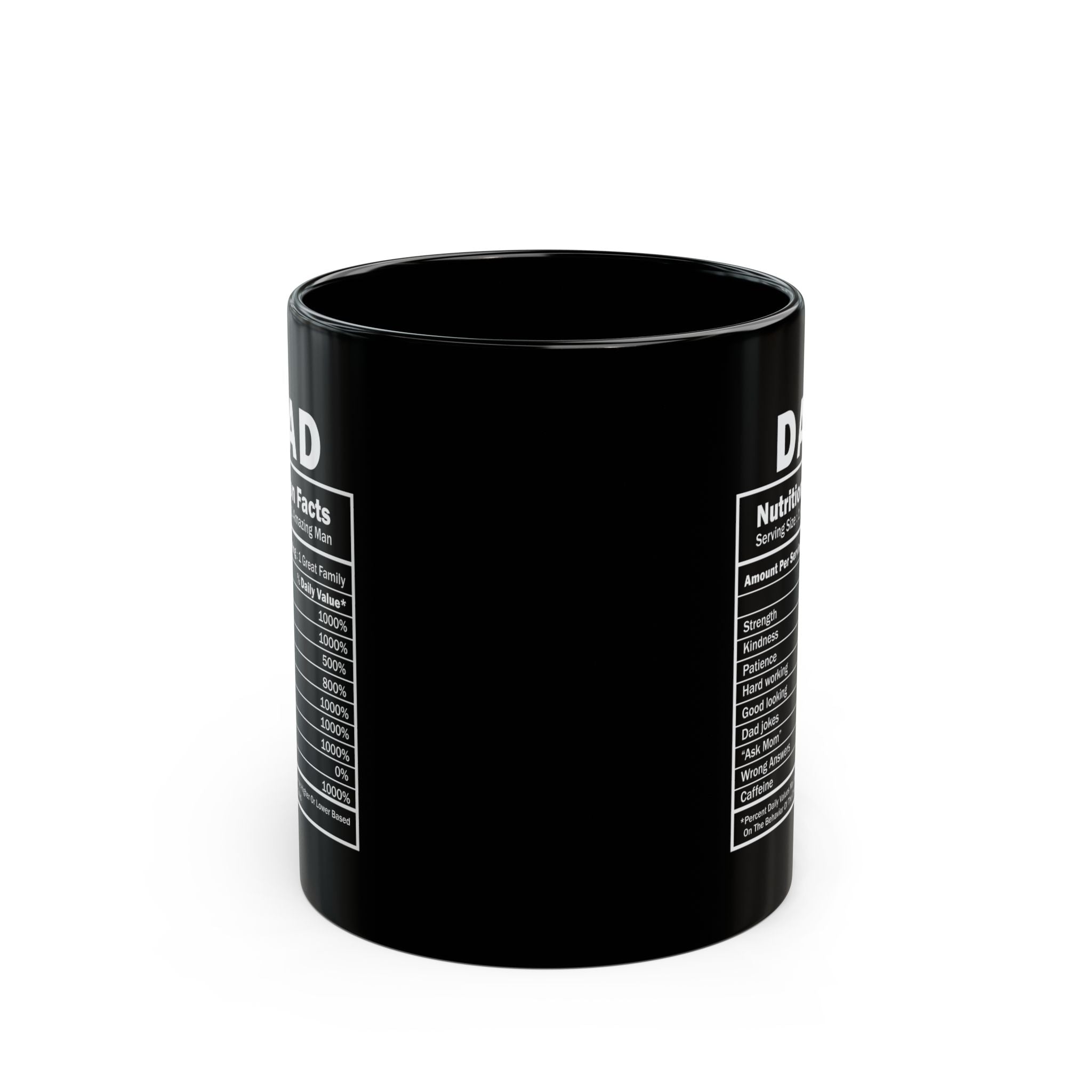 Dad Nutrition Facts Black