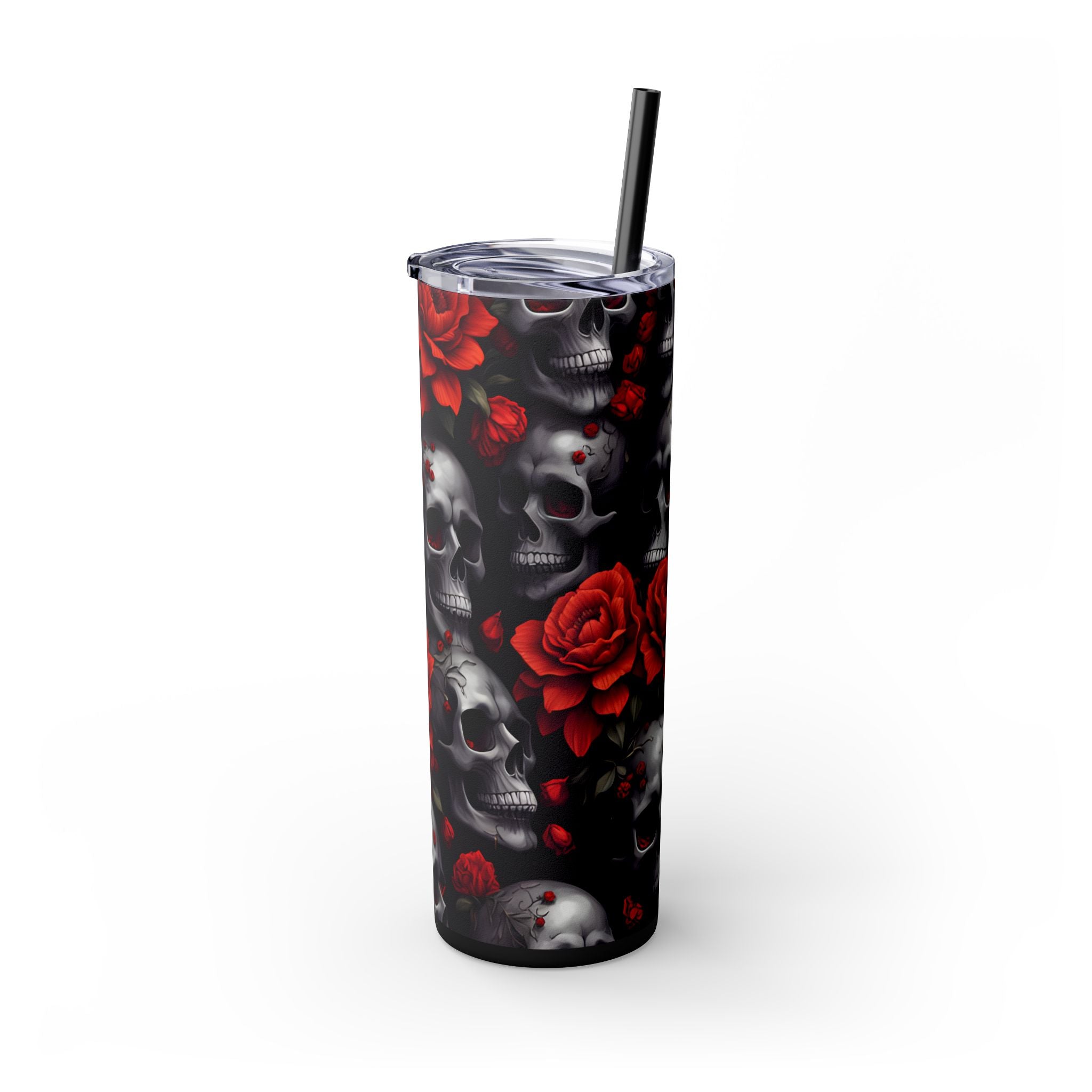 Skulls and Red Roses Tumbler