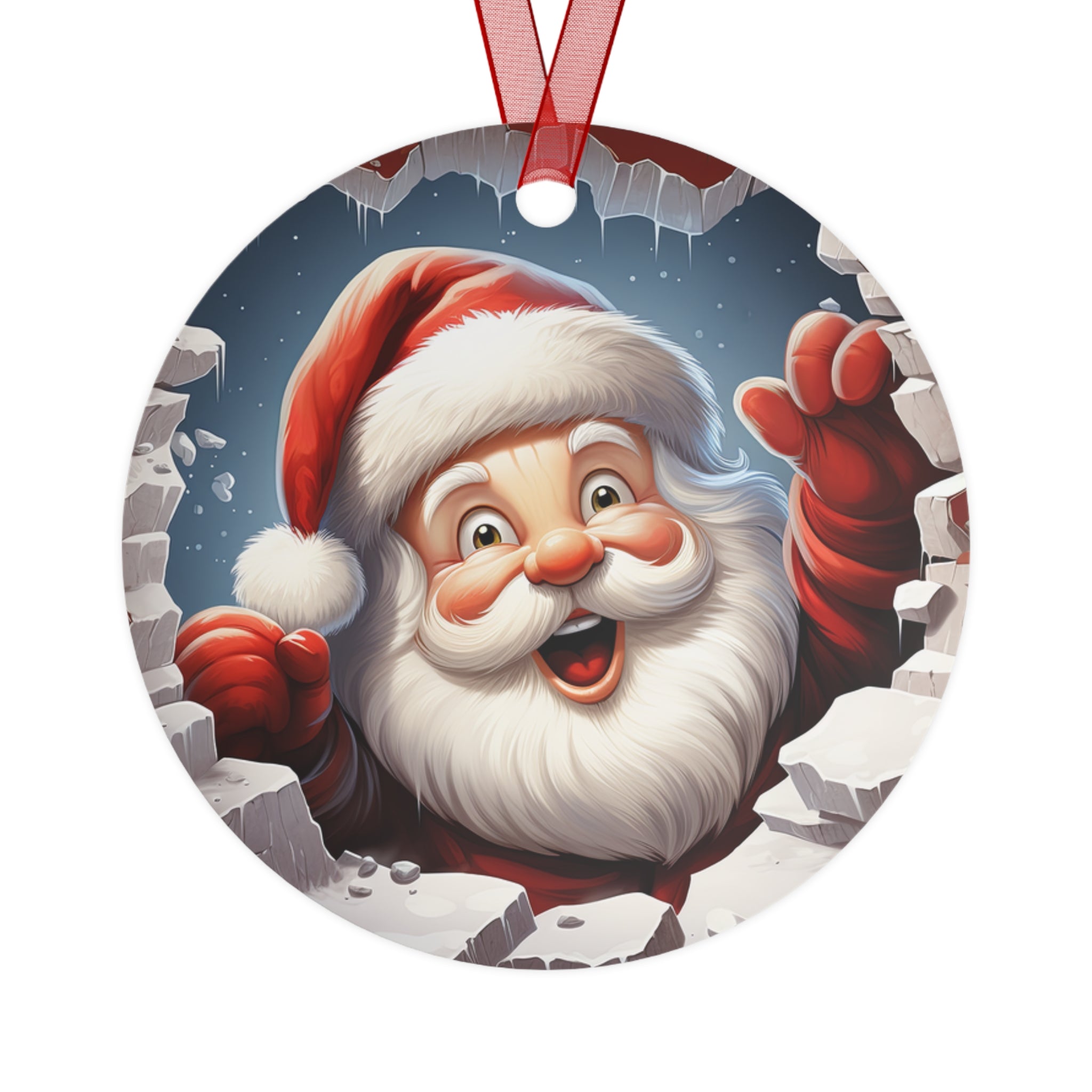 Busting Out Santa Ornament