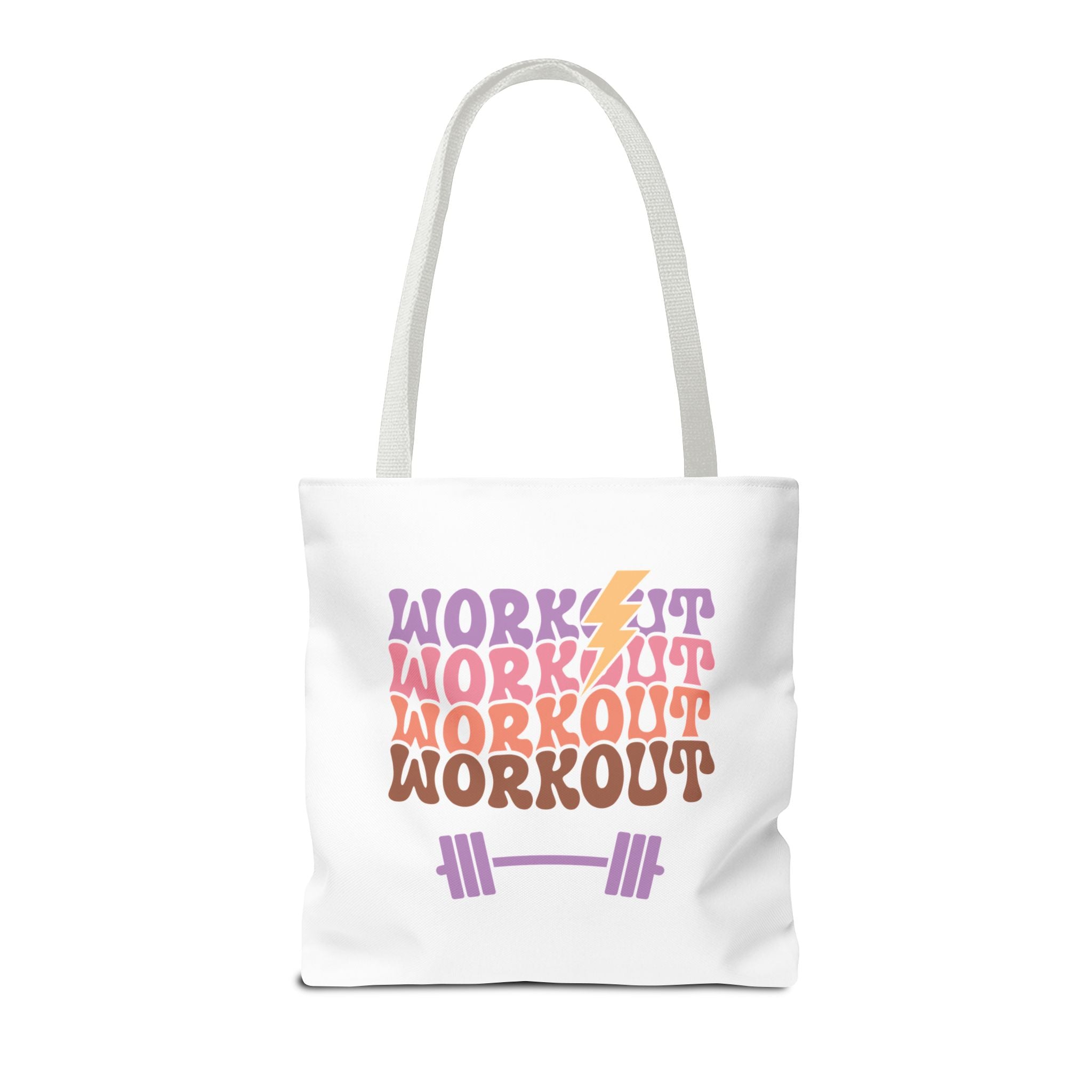 White Workout Tote Bag