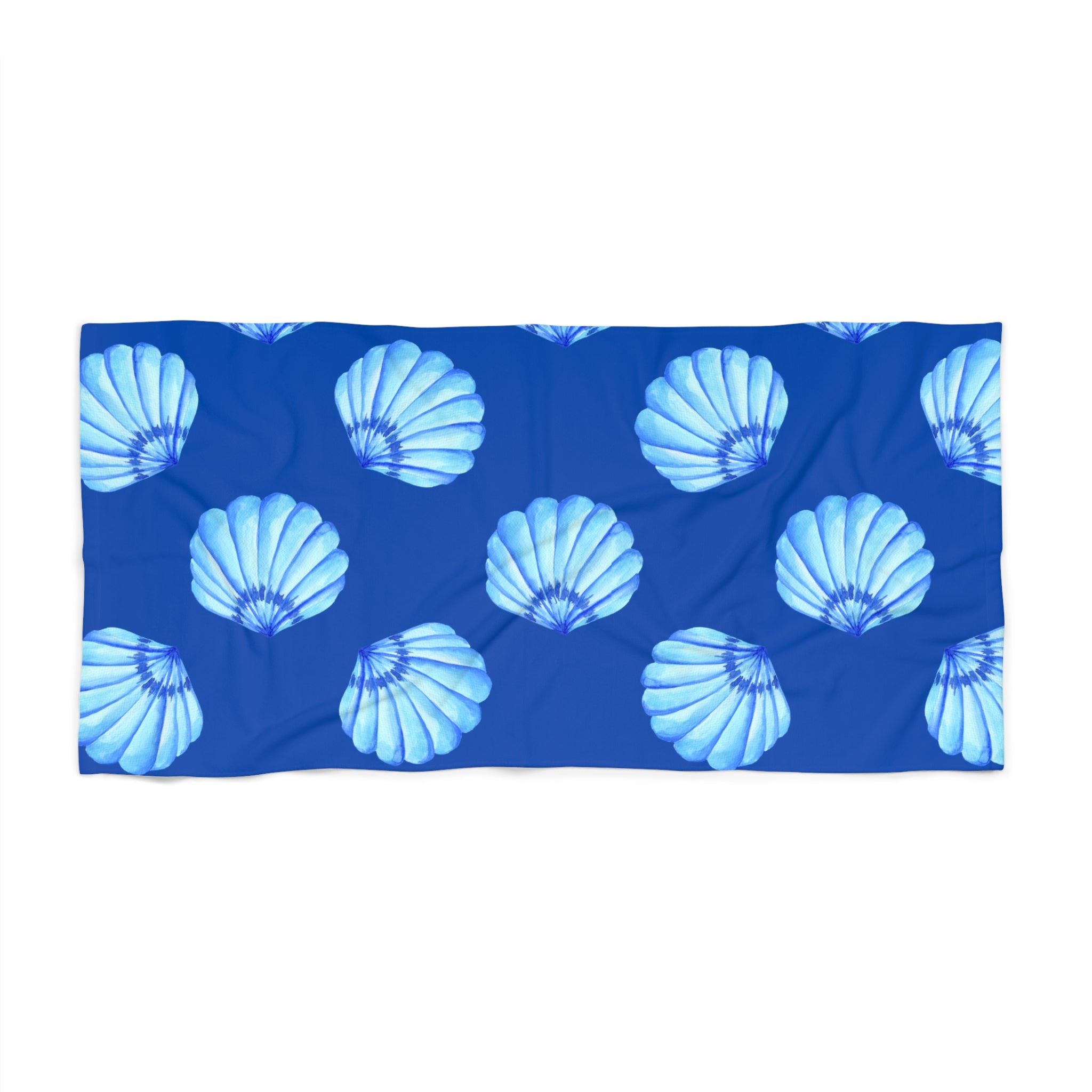 Blue Seashell  Beach Towel - 2 Sizes