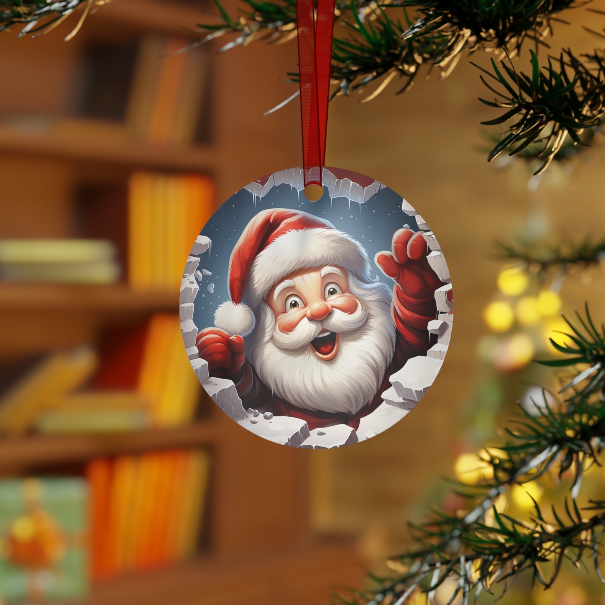 Busting Out Santa Ornament