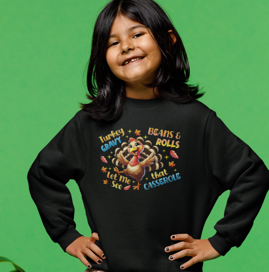 KIDS - Turkey, Gravy, Beans & Rolls, Let me see that Casserole