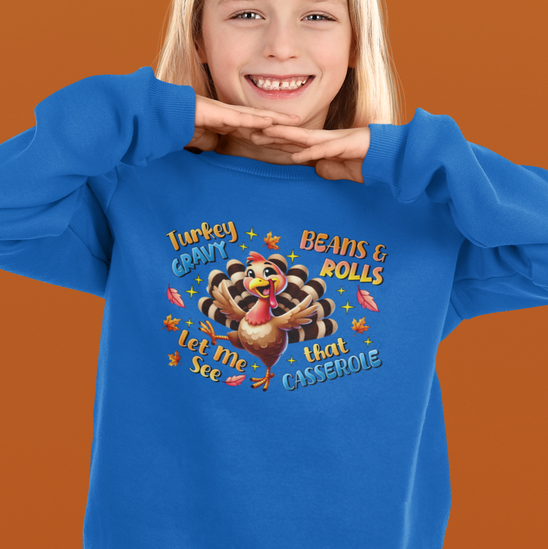 KIDS - Turkey, Gravy, Beans & Rolls, Let me see that Casserole