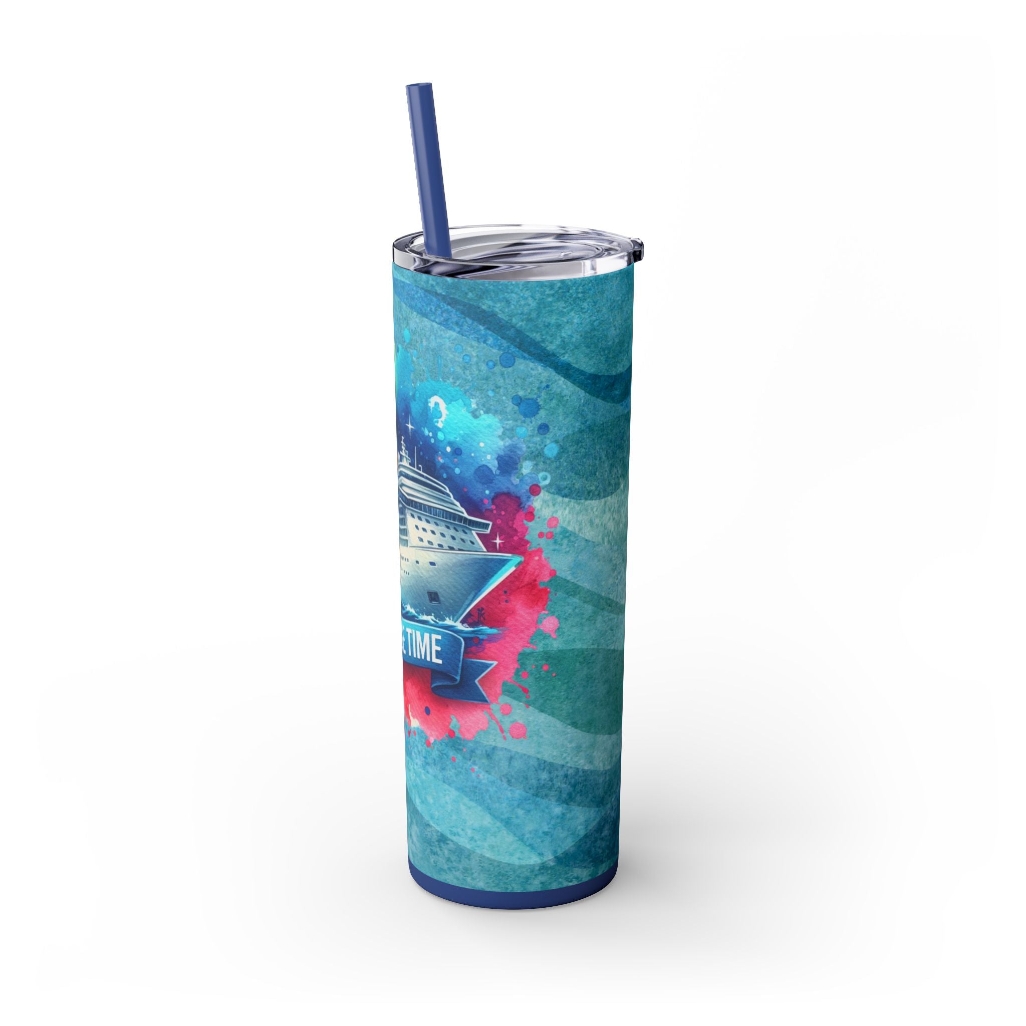 Cruise Time Skinny Tumbler w/ Straw