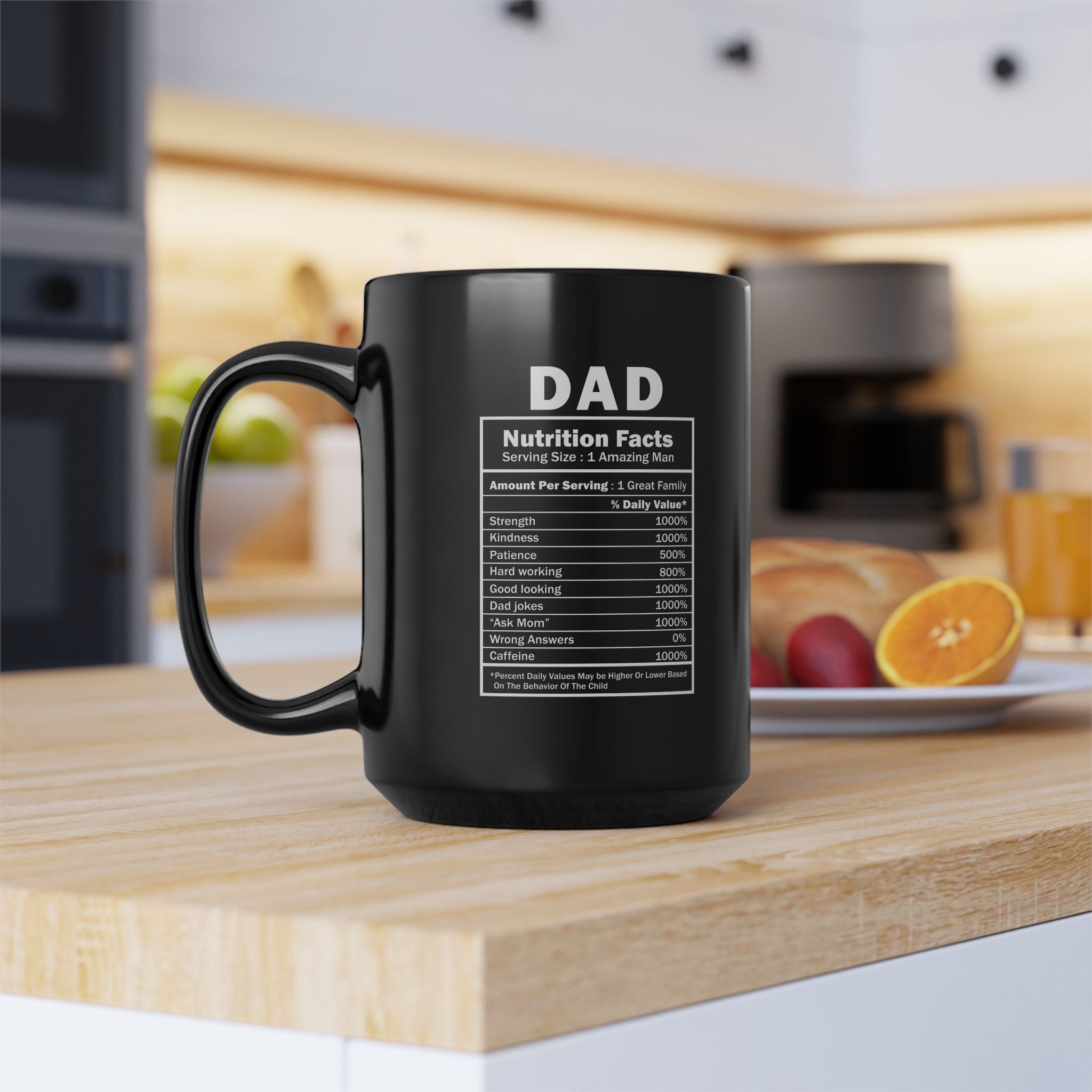 Dad Nutrition Facts Black