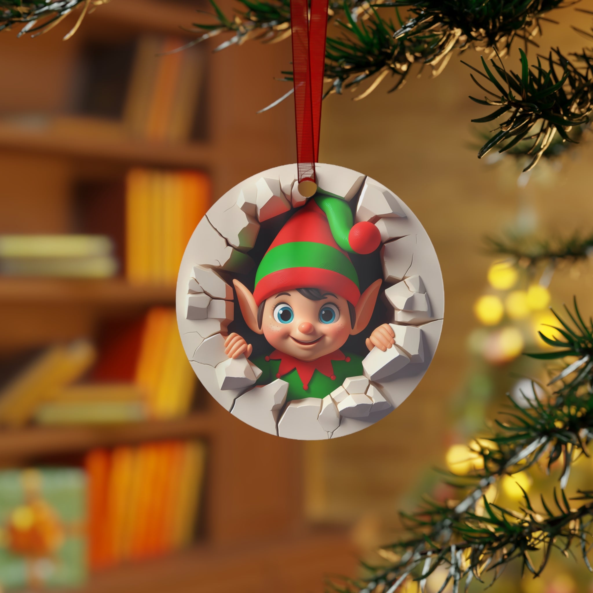 Front and Back Elf Ornament