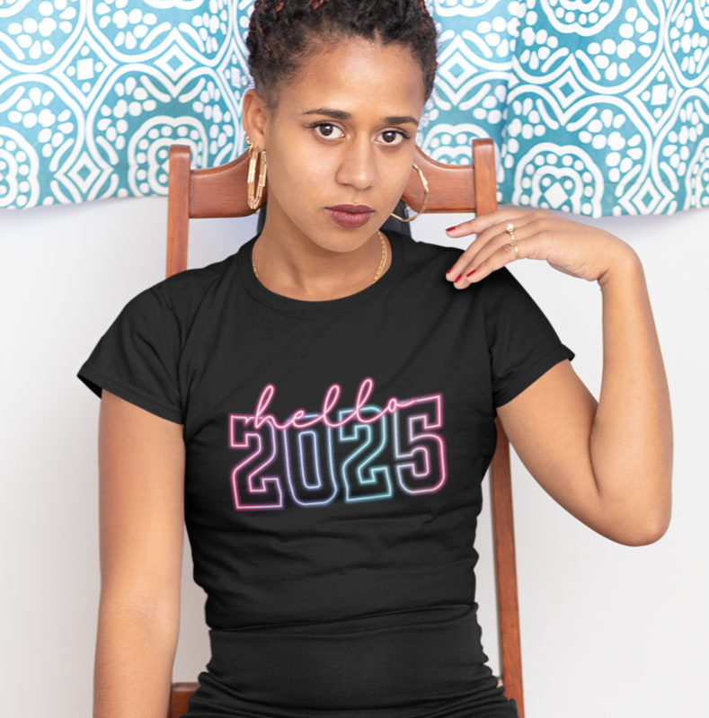 Hello 2025 Neon Lights