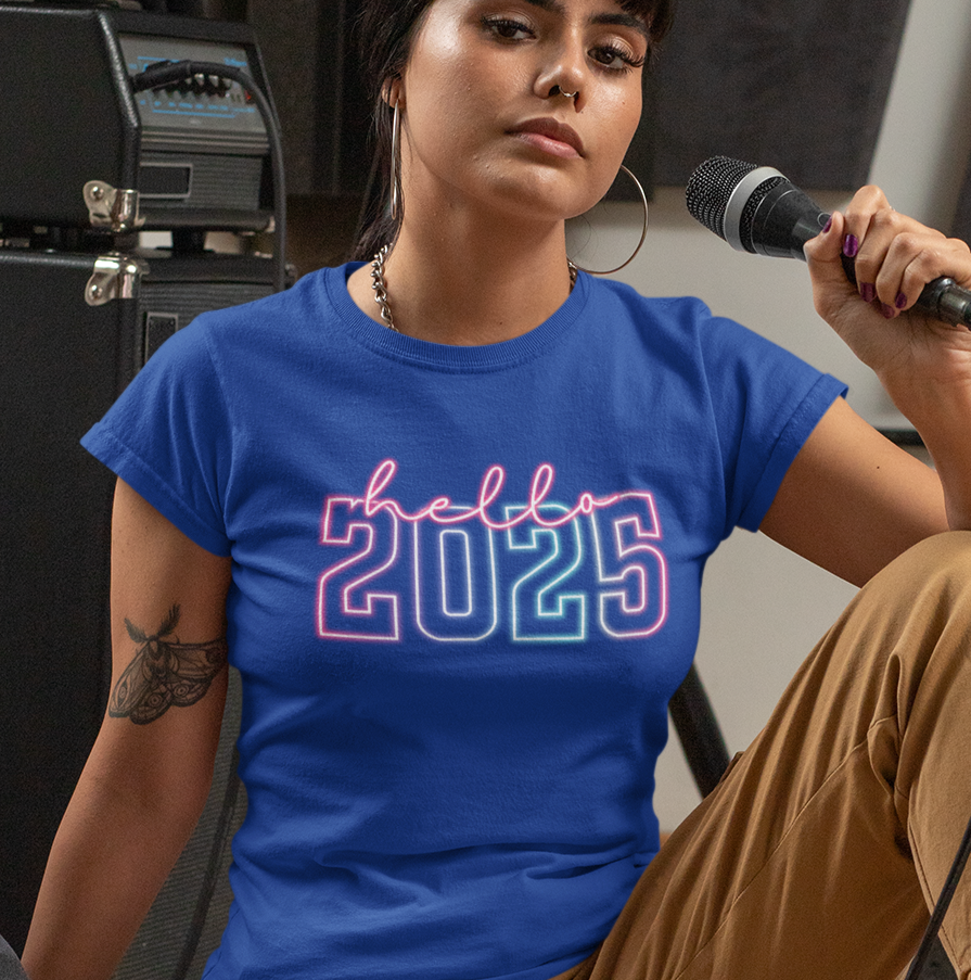 Hello 2025 Neon Lights