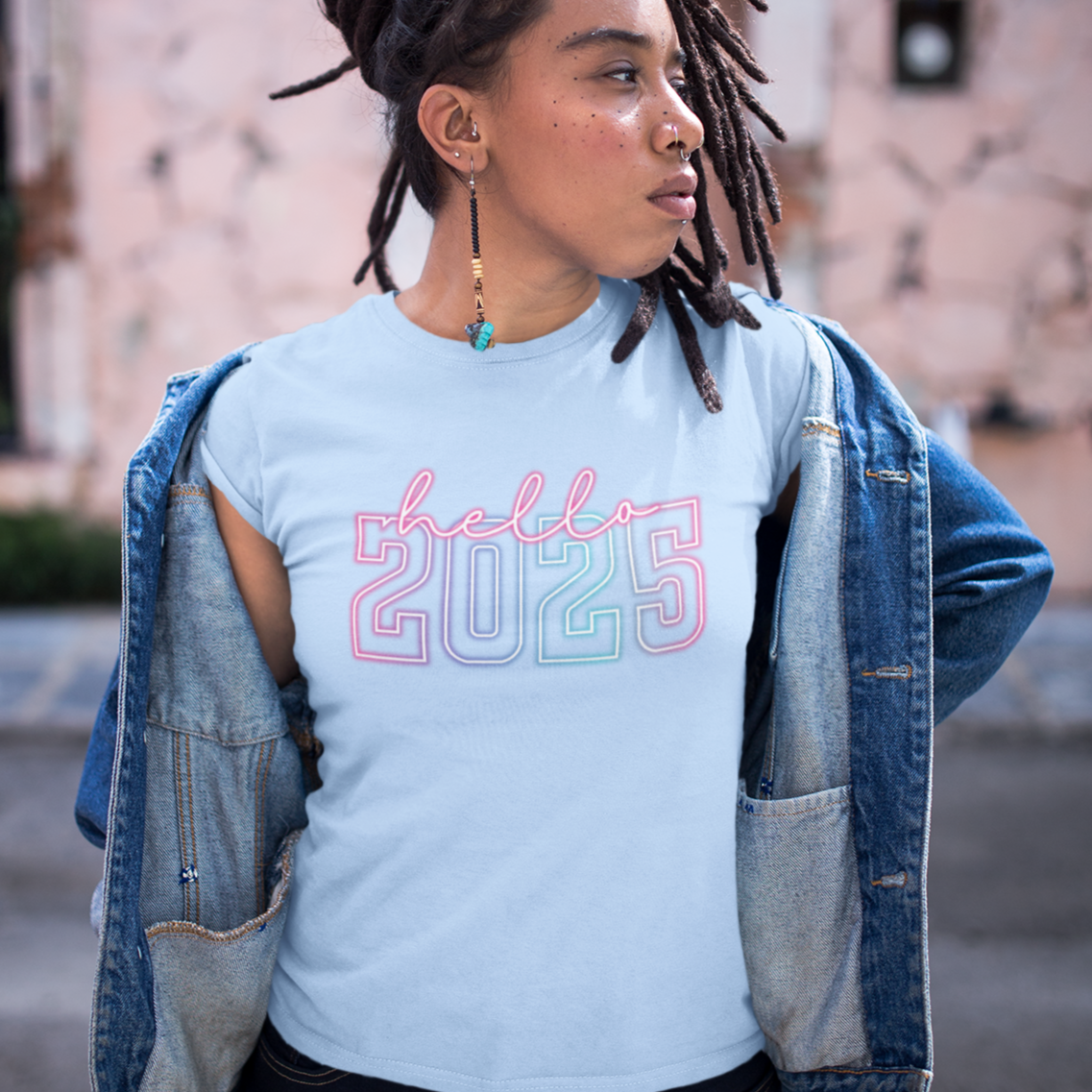 Hello 2025 Neon Lights