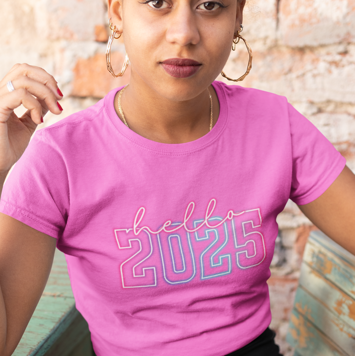 Hello 2025 Neon Lights