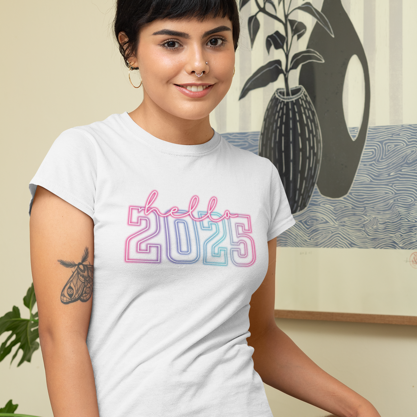 Hello 2025 Neon Lights