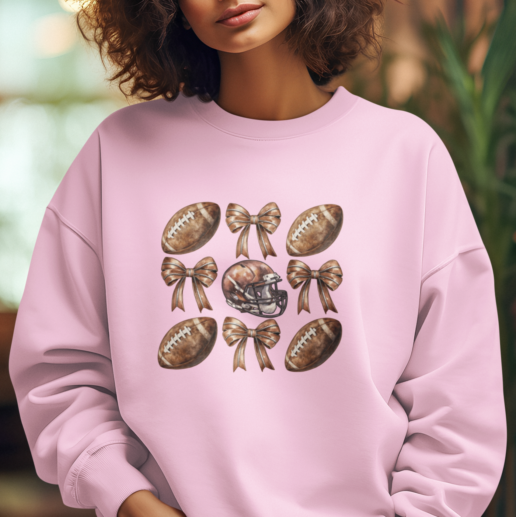 Footballs and Bows Sweatshirt