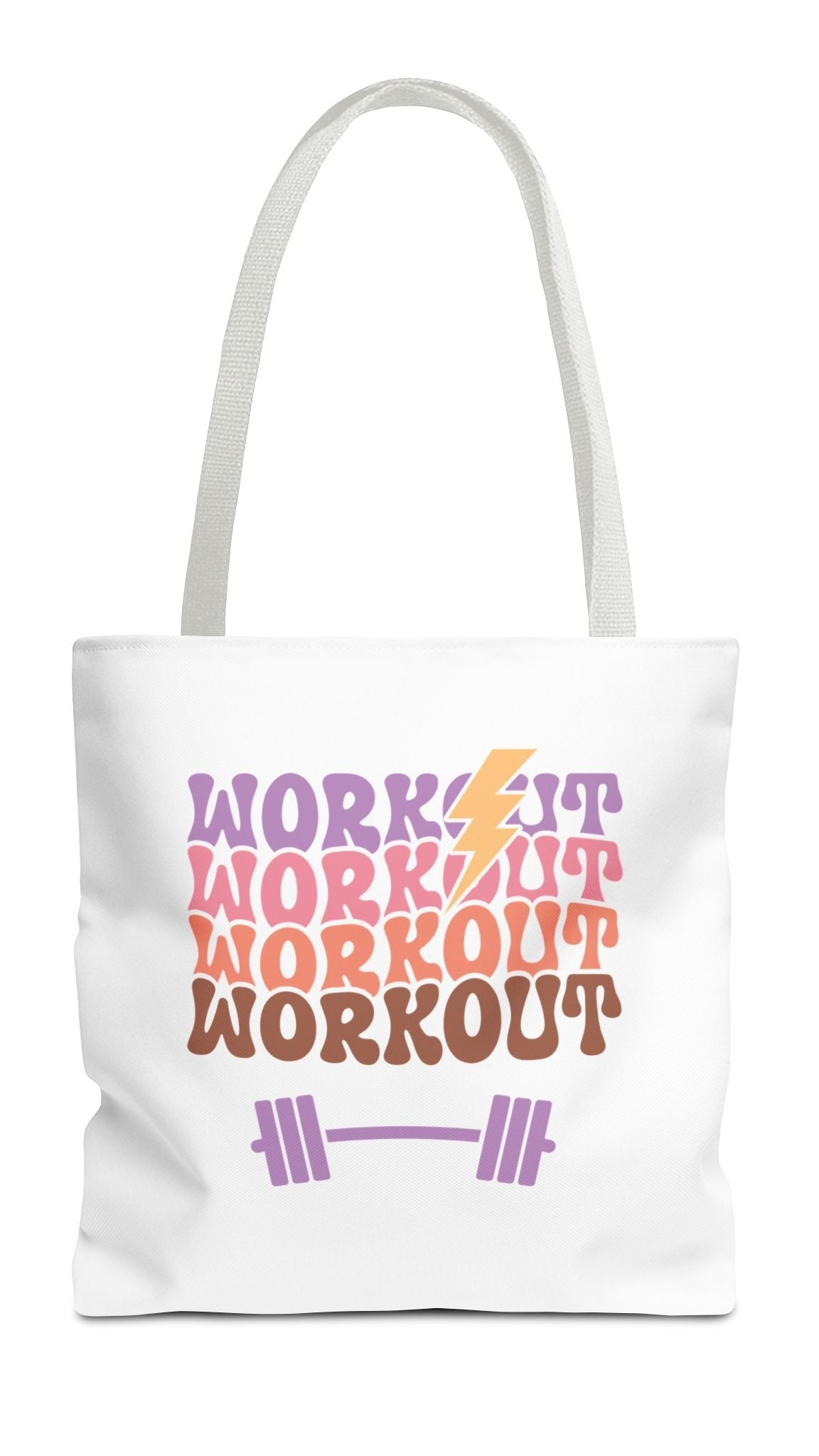 White Workout Tote Bag