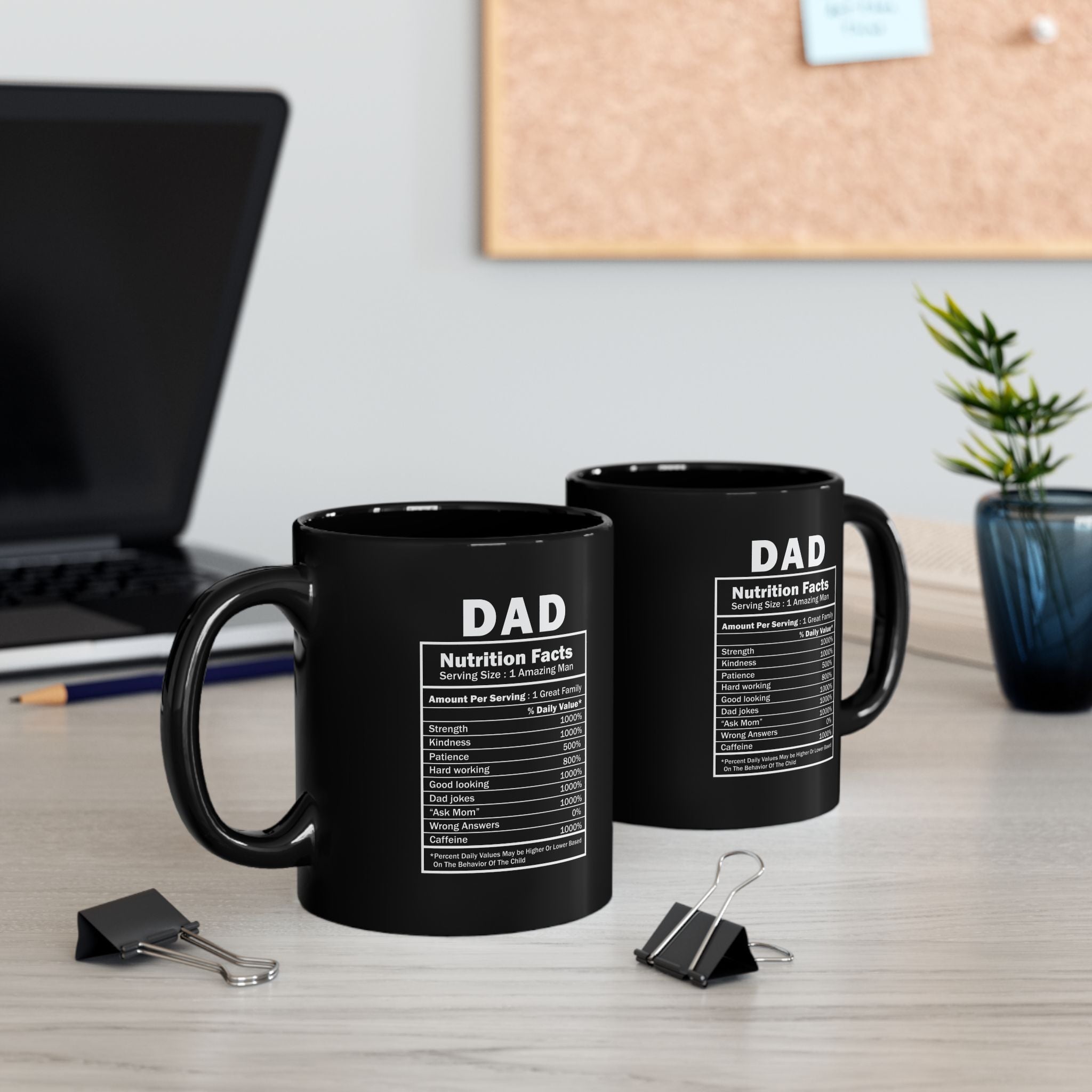 Dad Nutrition Facts Black
