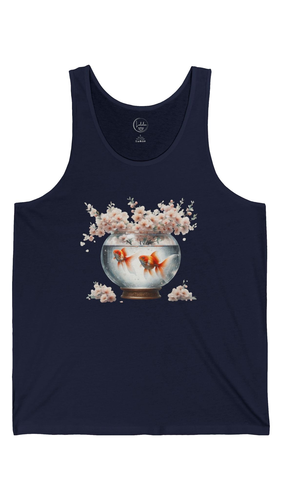 White Blossoms and Goldfish