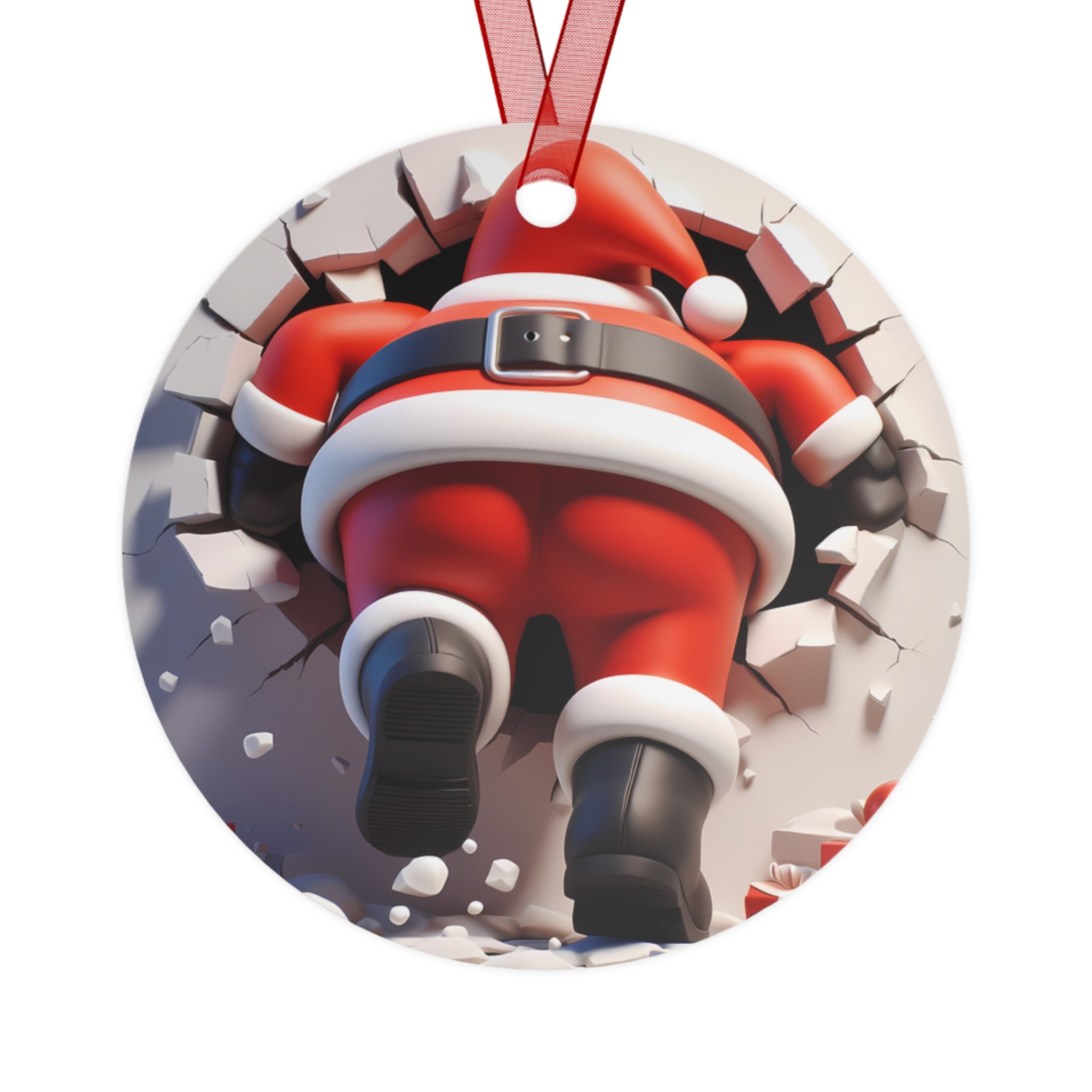 Front and Back Santa Ornament