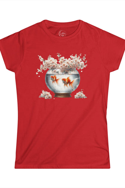 White Blossoms and Goldfish