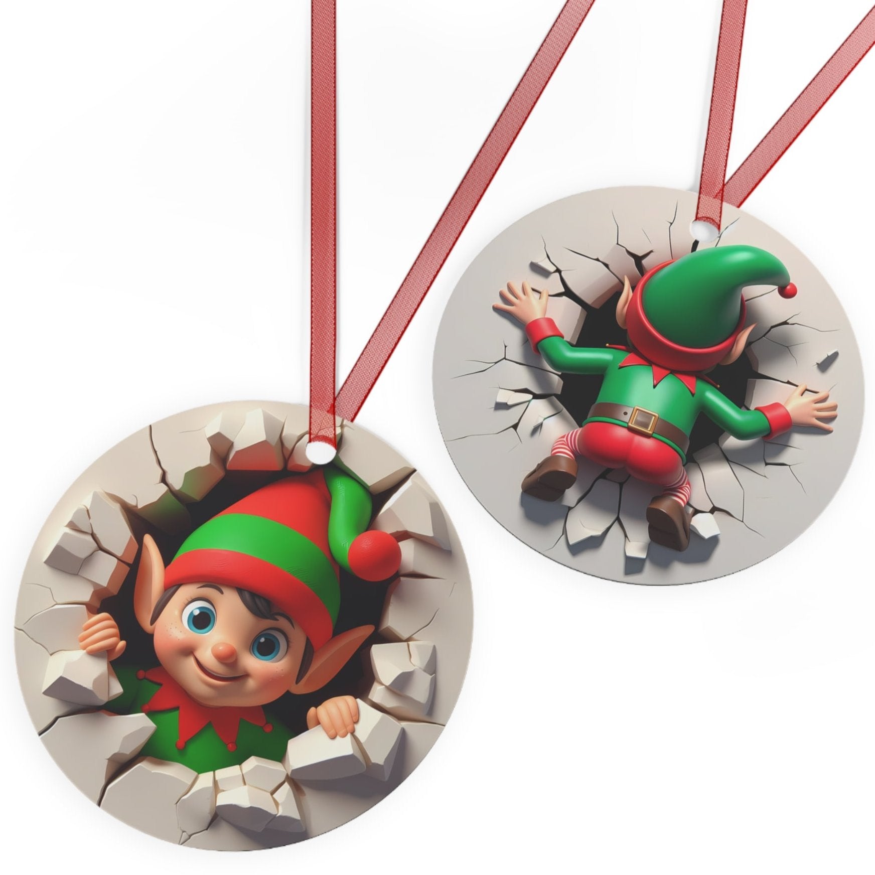 Front and Back Elf Ornament