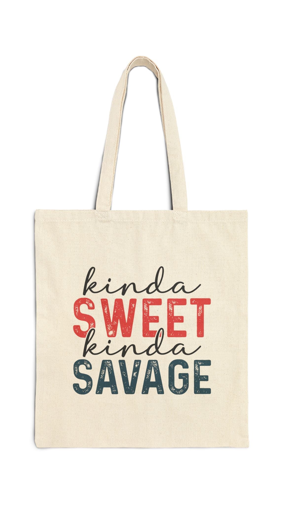 Kinda Sweet Kinda Savage Cotton Canvas Tote Bag