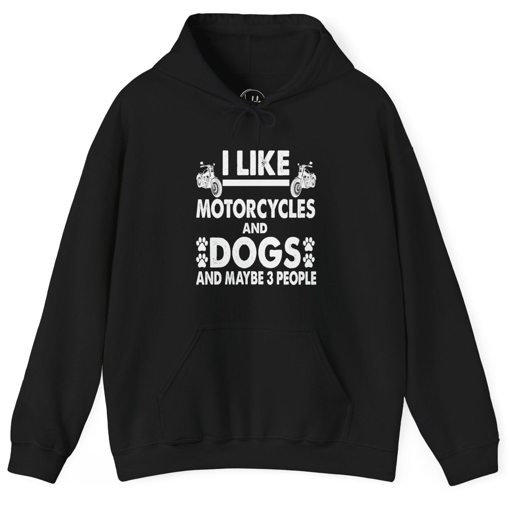 Motorcycles, Dogs, and 3 People Hoodie