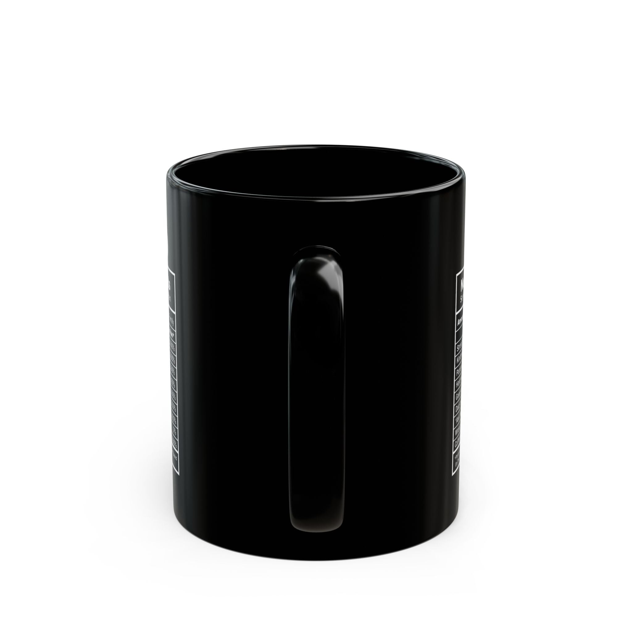 Dad Nutrition Facts Black