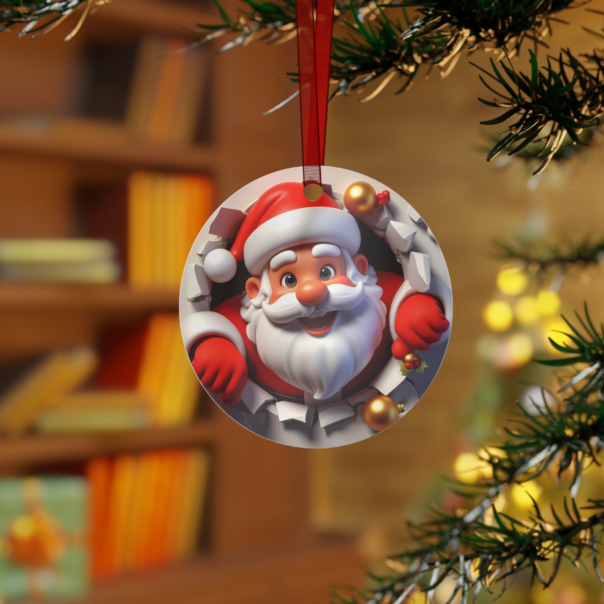 Front and Back Santa Ornament