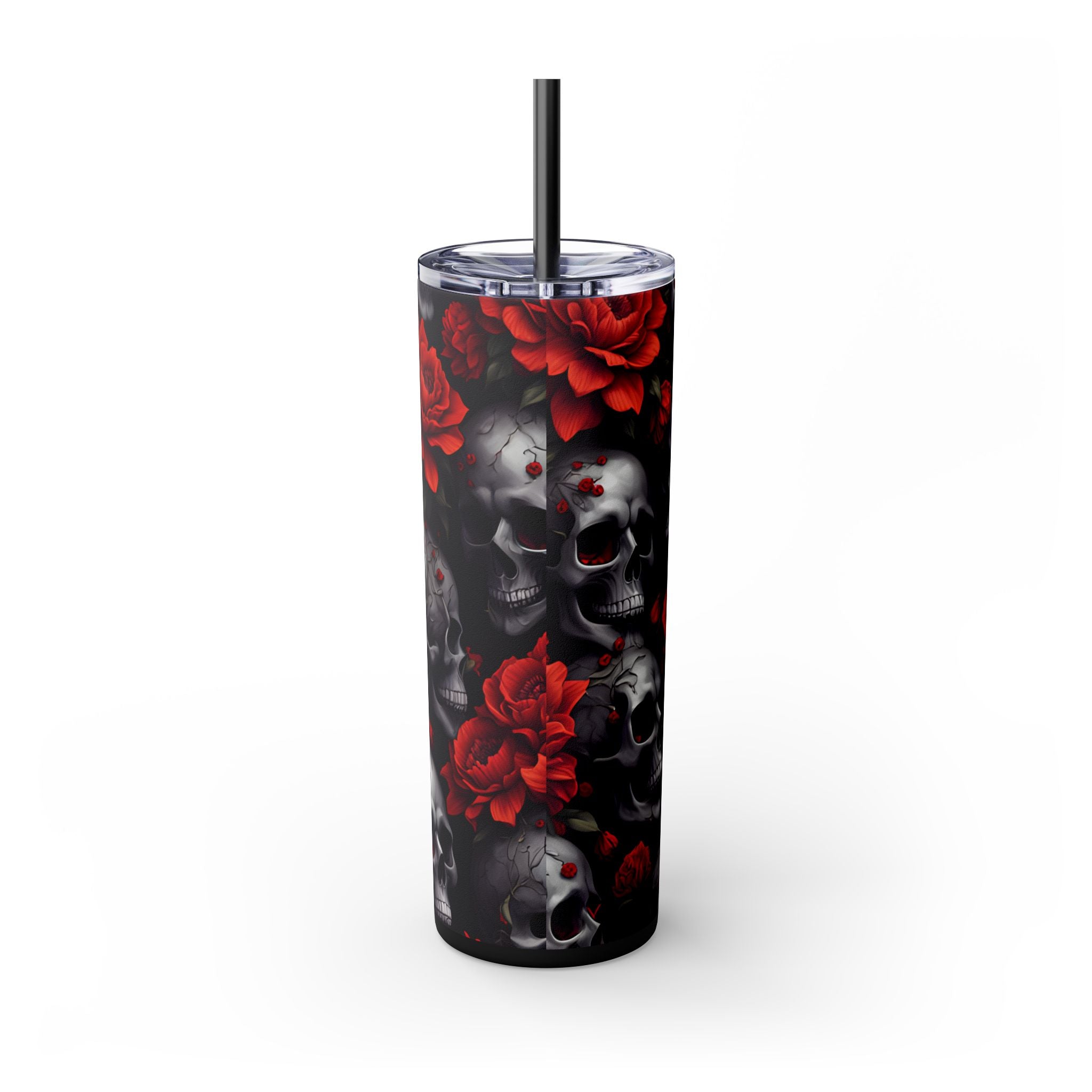 Skulls and Red Roses Tumbler