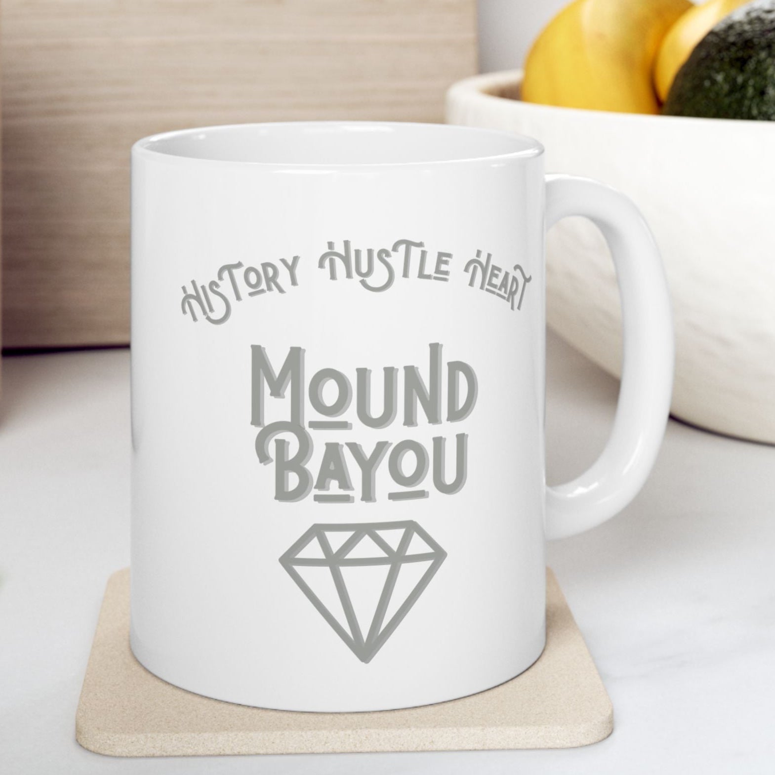 History, Hustle, Heart, Mound Bayou Black Mug