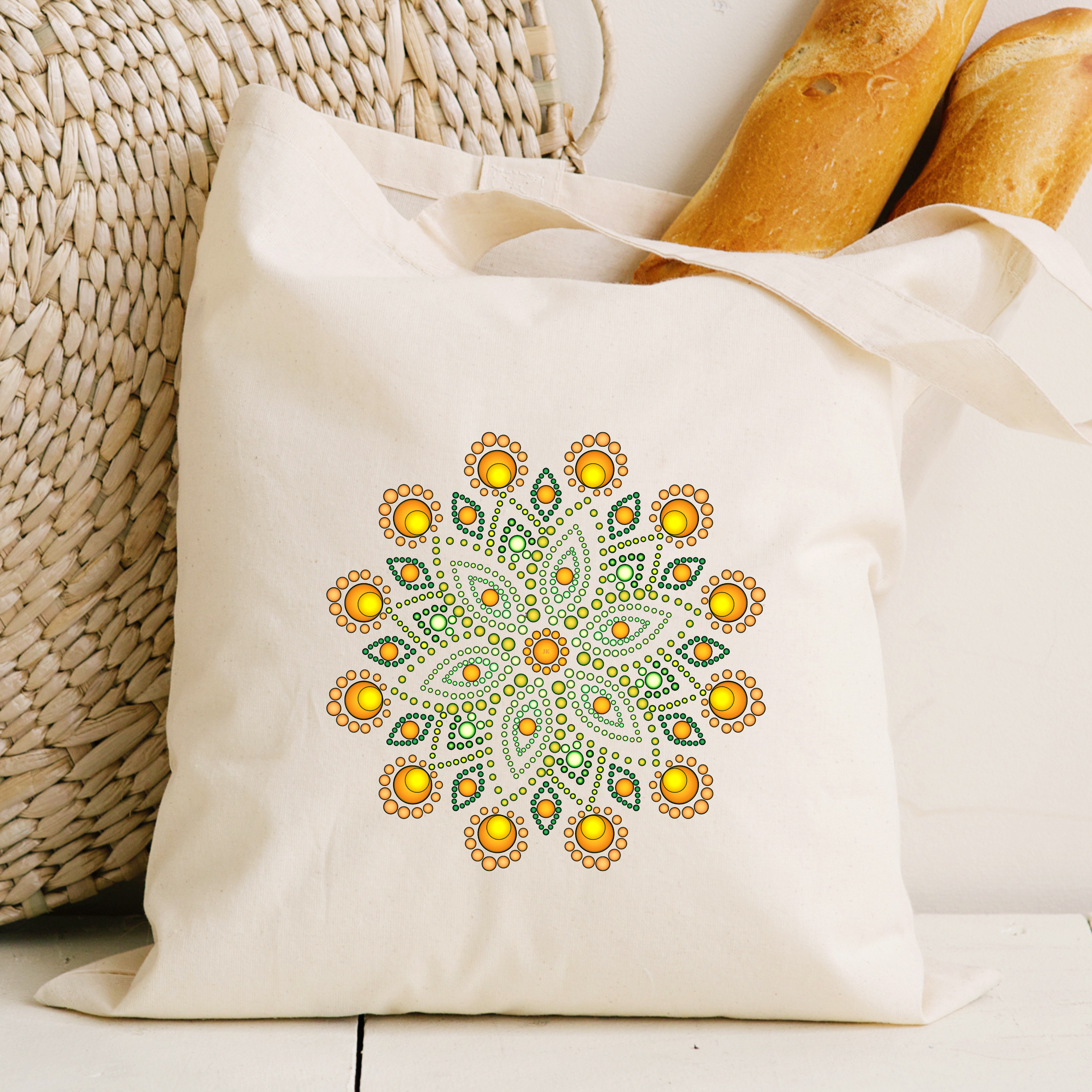 Sunshine Mandala Tote Bag