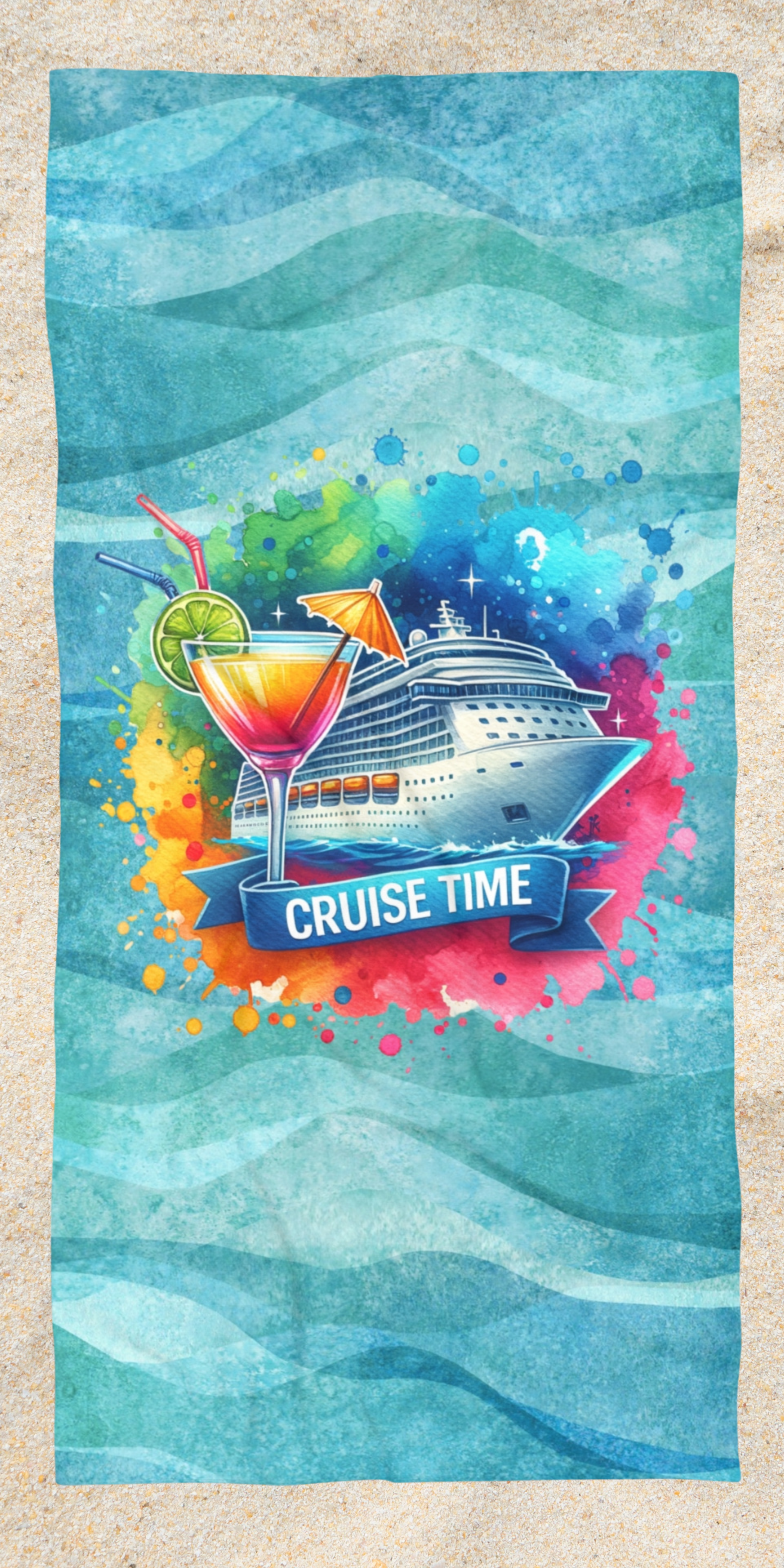 Cruise Time Beach Towel 2 Sizes