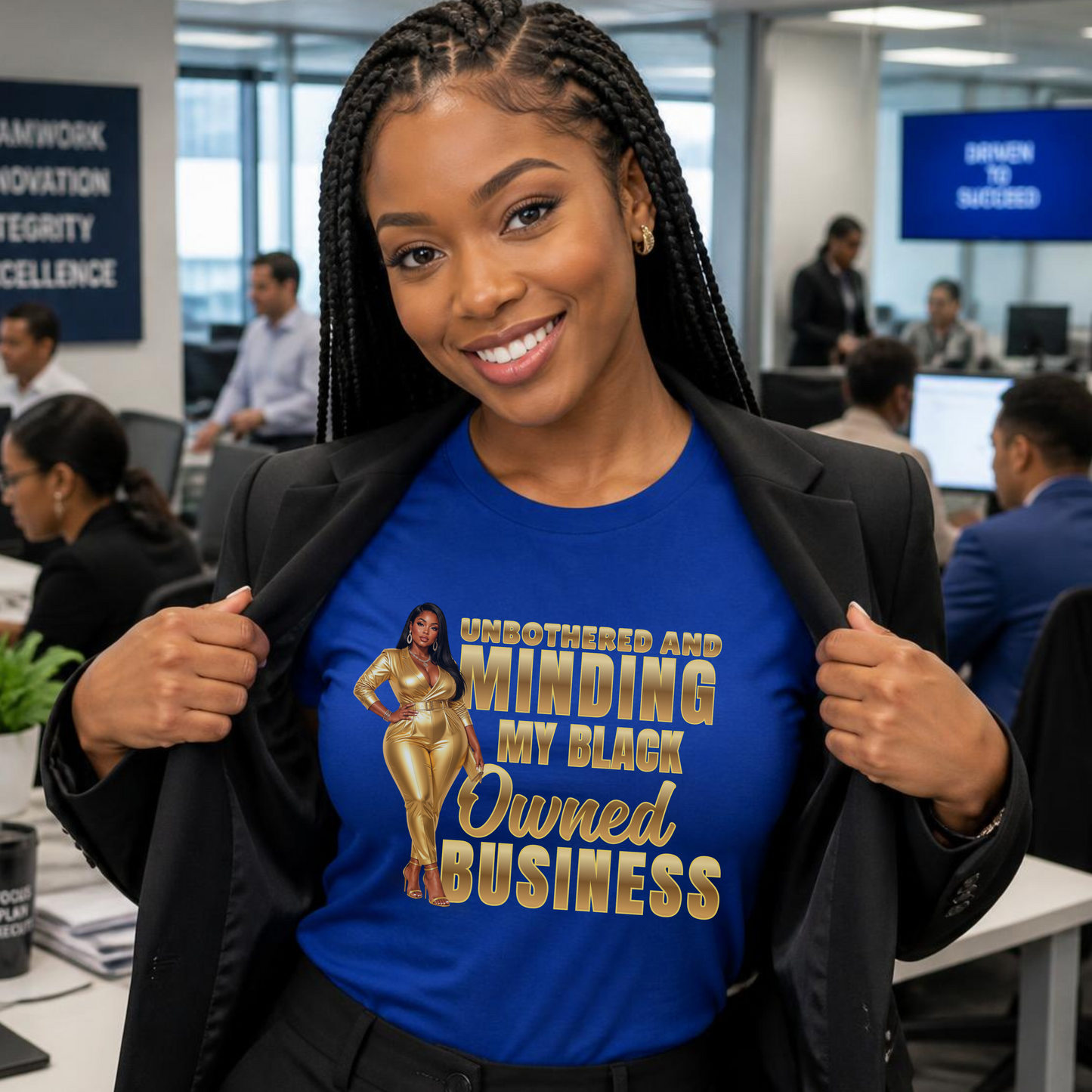 Unbothered and Minding My Black Owned Business - Gold