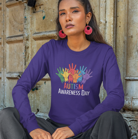 Rainbow Handprint Autism Awareness