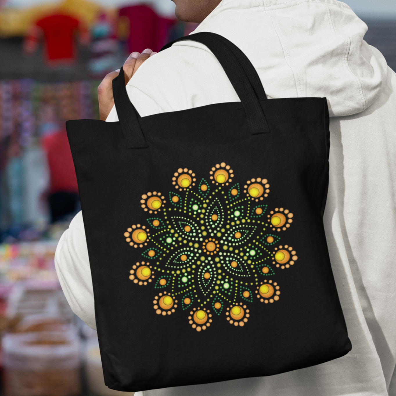 Sunshine Mandala Tote Bag