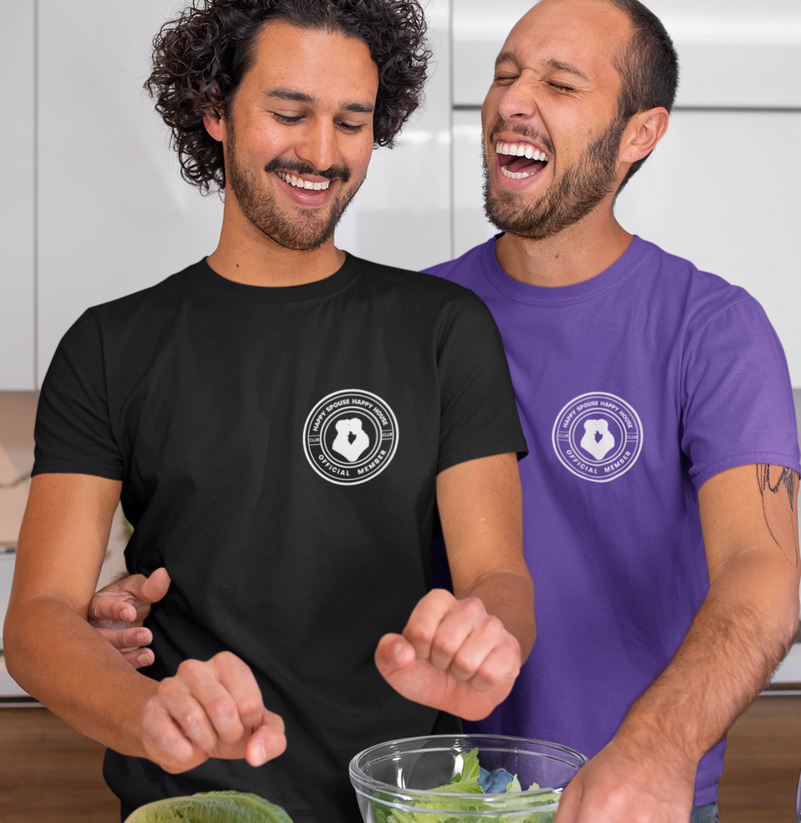 Gay Couple Happy Spouse Happy House Club T-Shirt