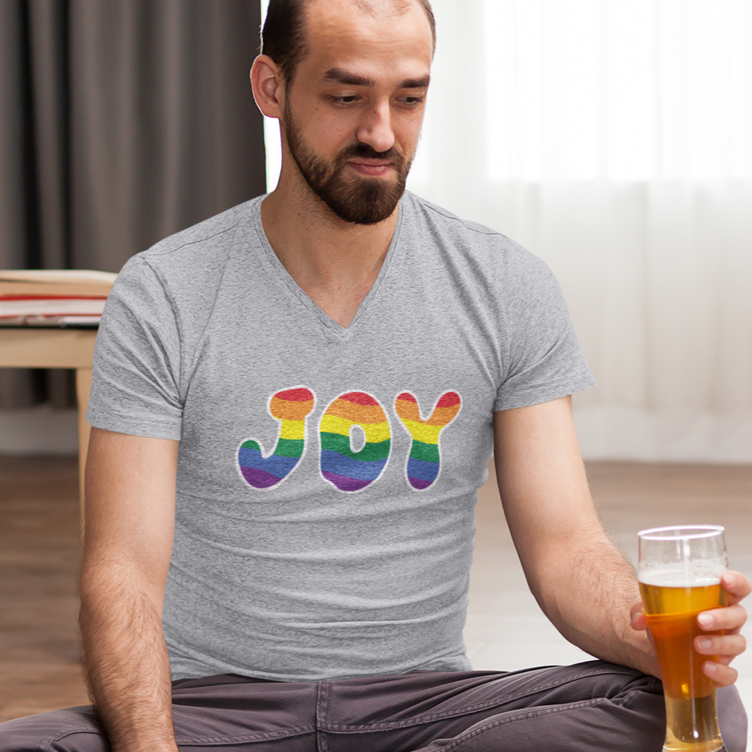 Rainbow Joy V-Neck Tee