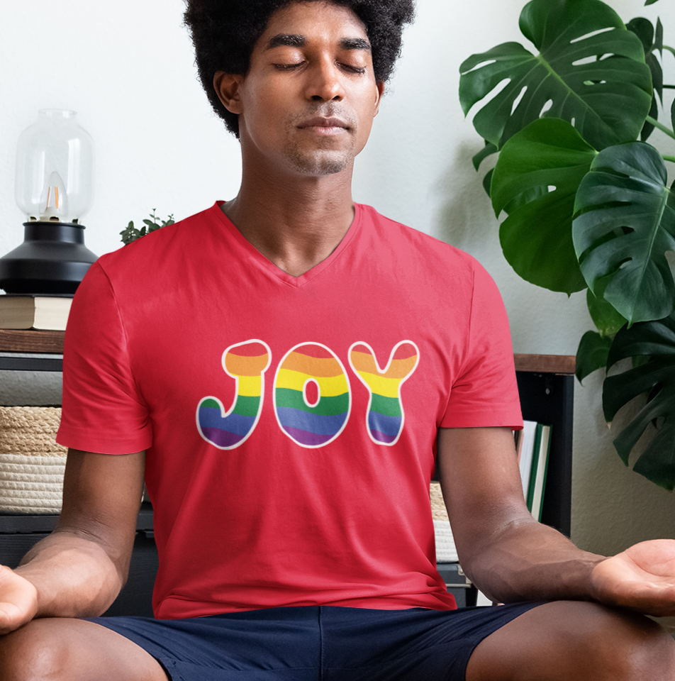 Rainbow Joy V-Neck Tee