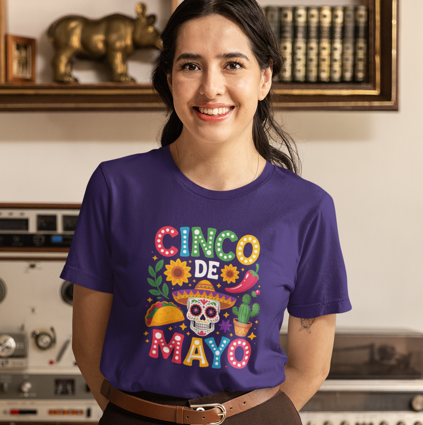 Cinco de Mayo Skull, Taco & Cactus