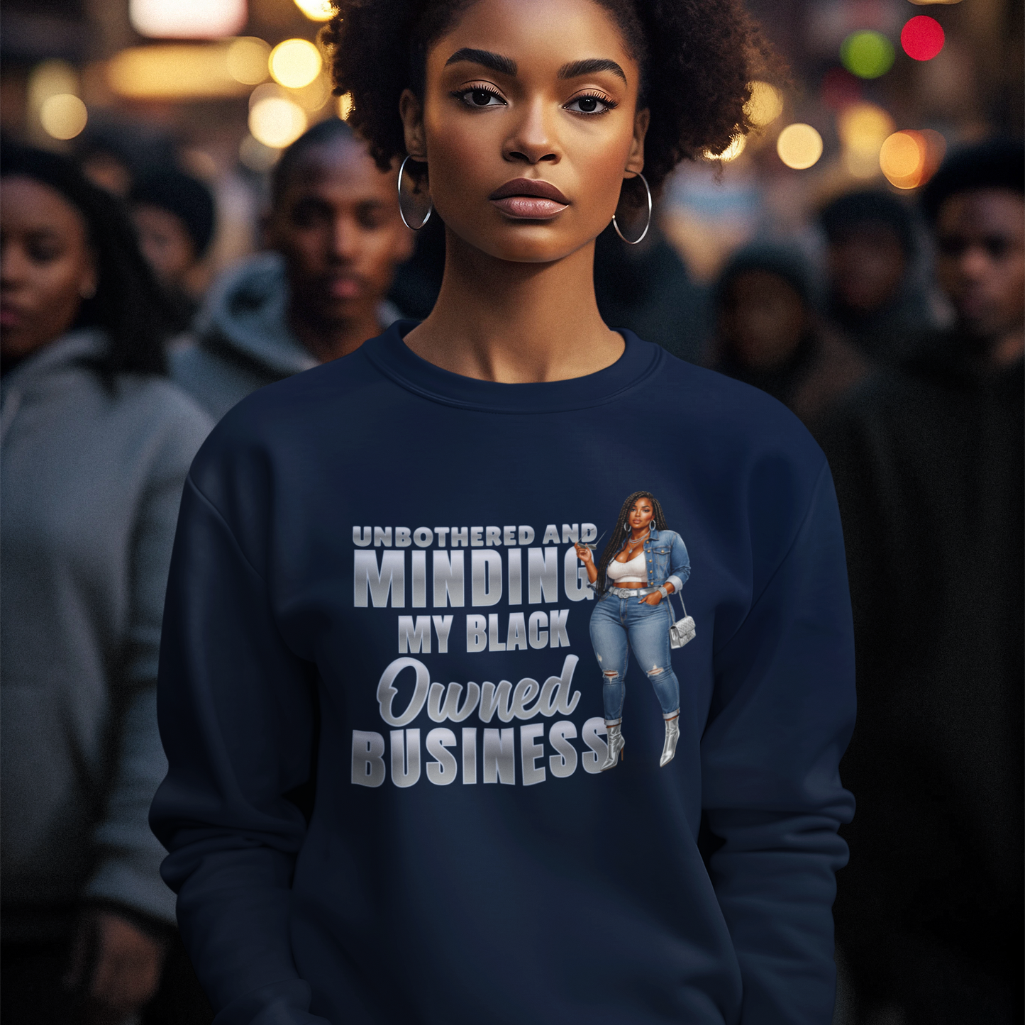 Unbothered and Minding My Black  Owned Business - Casual Female