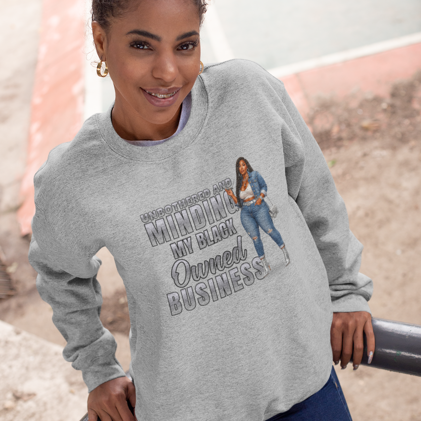 Unbothered and Minding My Black  Owned Business - Casual Female