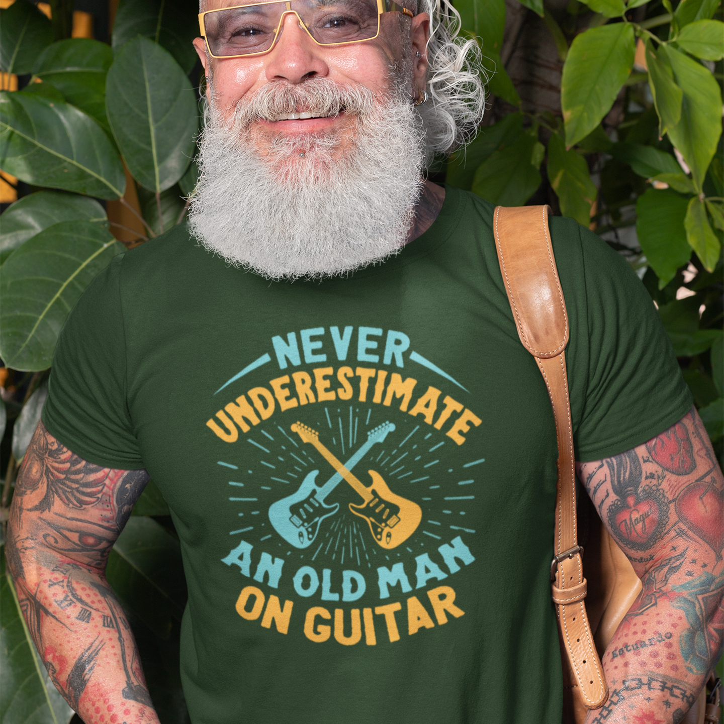 Never Underestimate Old Man Guitar