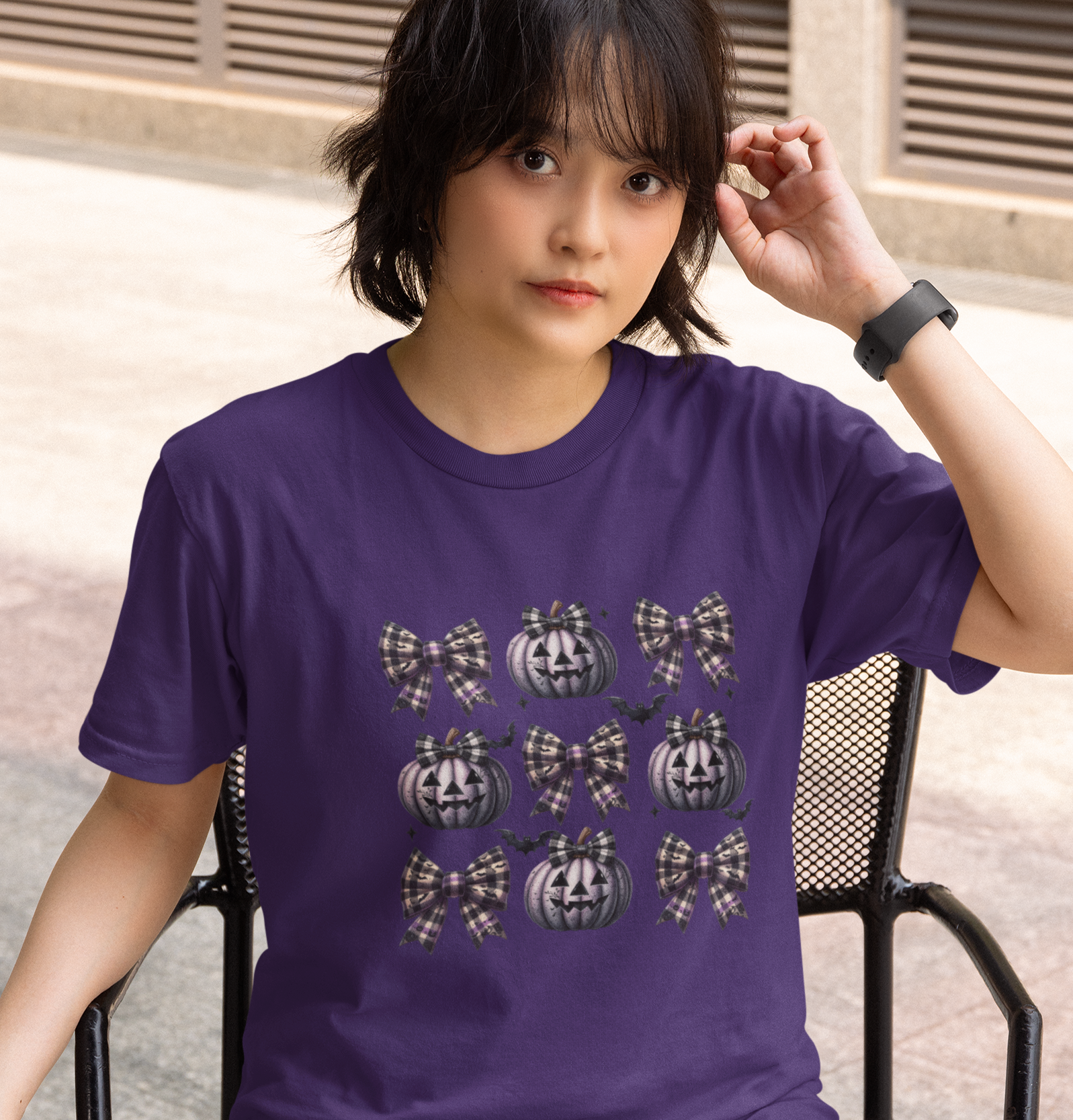 Purple Pumpkins and Bows