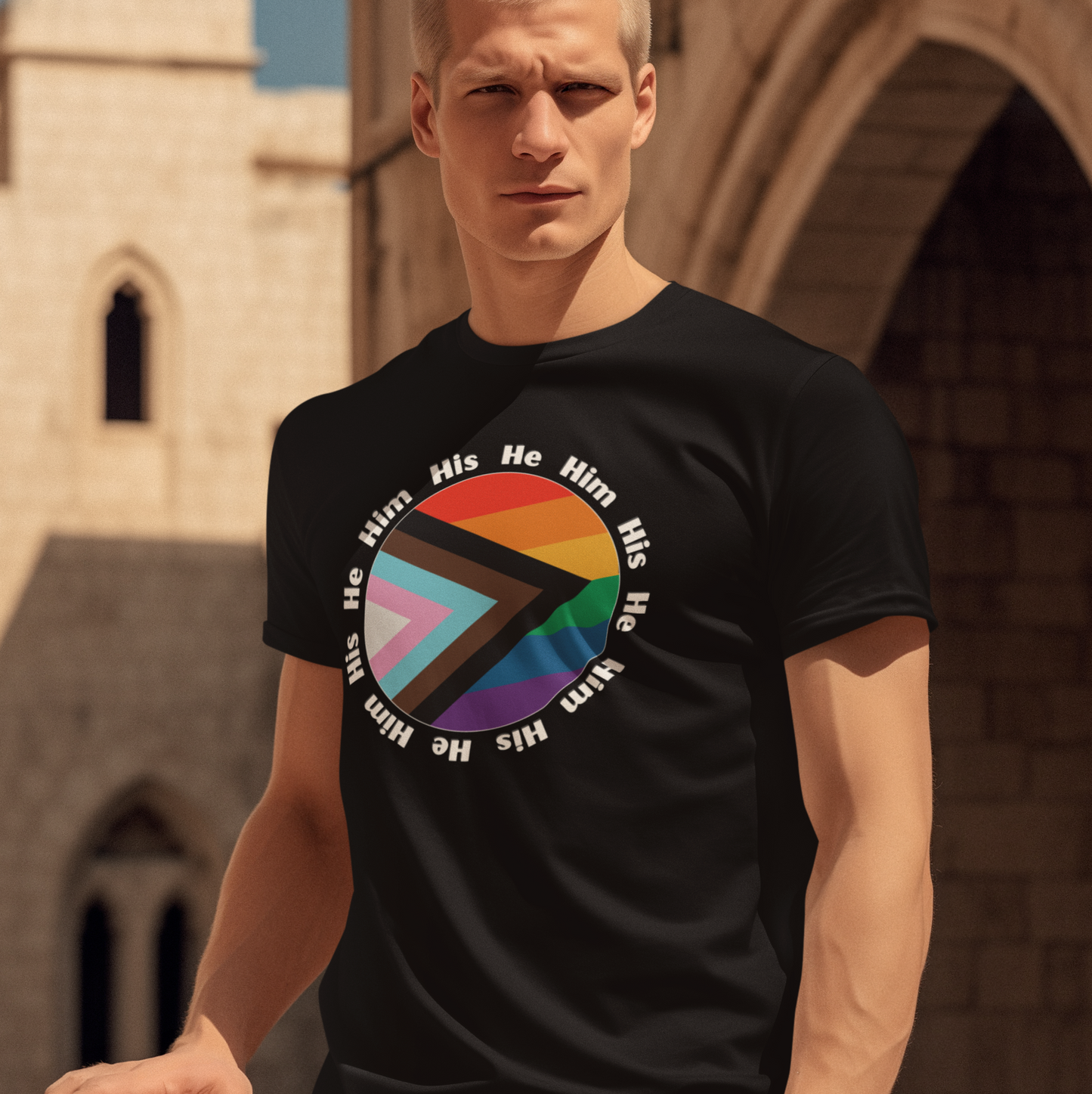 He, Him, His Pronoun T-Shirt