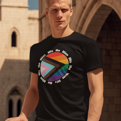 He, Him, His Pronoun T-Shirt