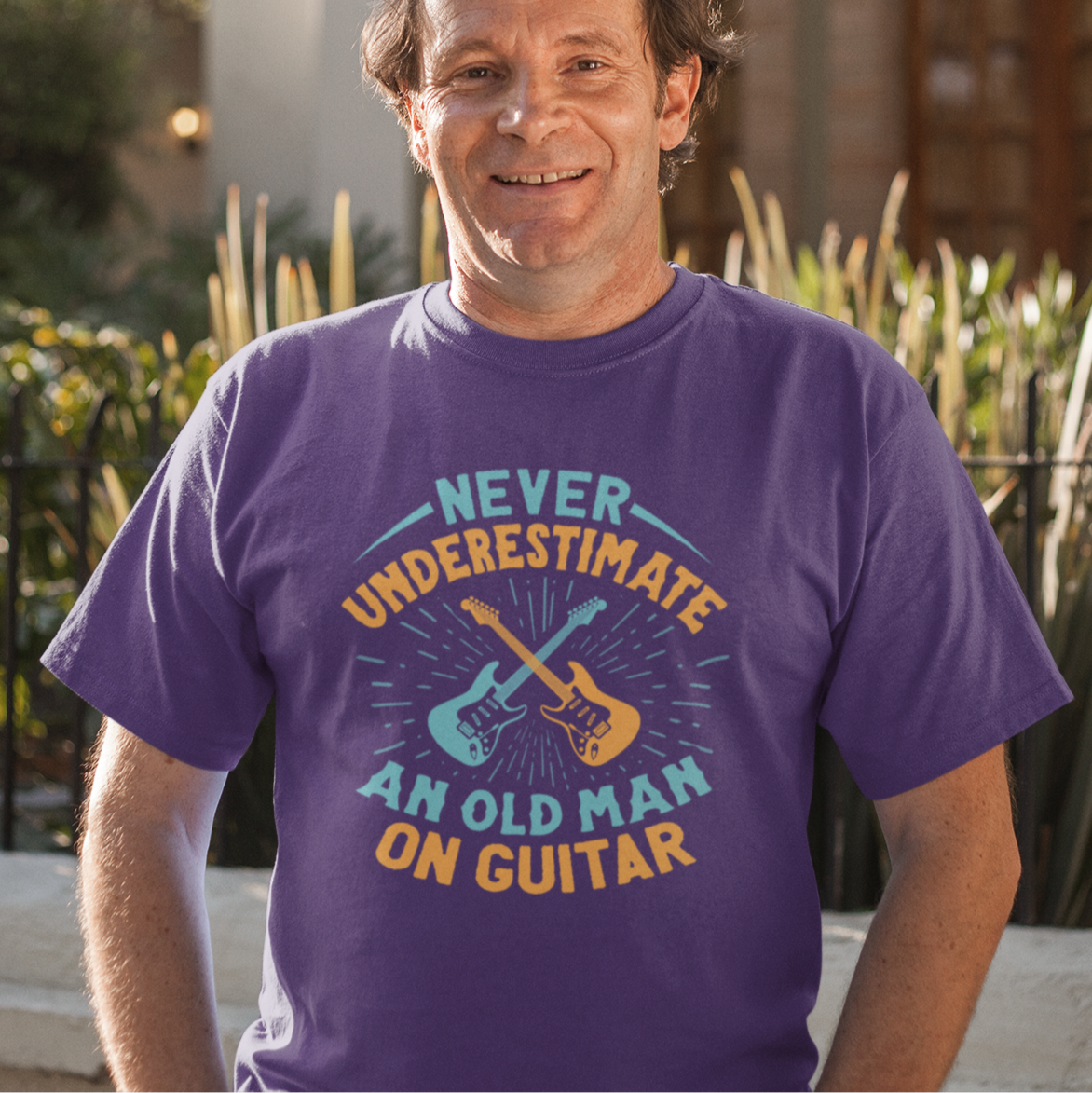 Never Underestimate Old Man Guitar